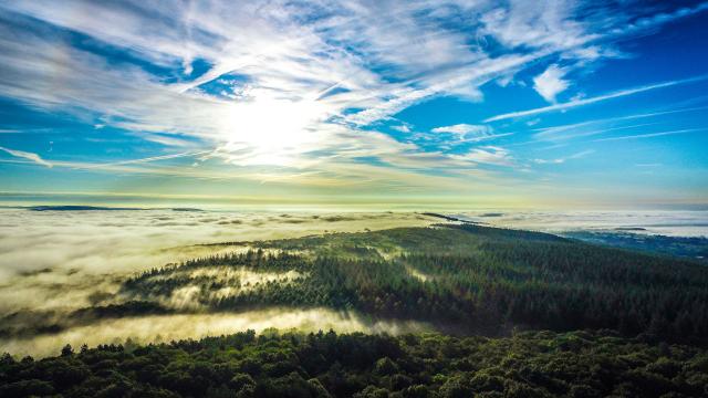 Mont des Avaloirs vu du ciel Mayenne - Drone