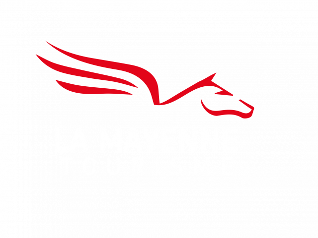 La Mayenne Tourisme Qp Texte logo Blanc